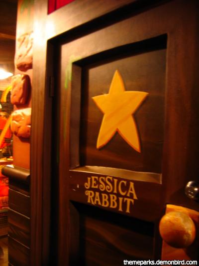 Jessica Rabbit's dressing room door